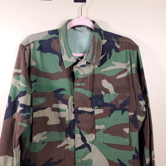 Army Hot Weather Combat Coat in Woodland Camo Size S Long - Picture 2 of 10